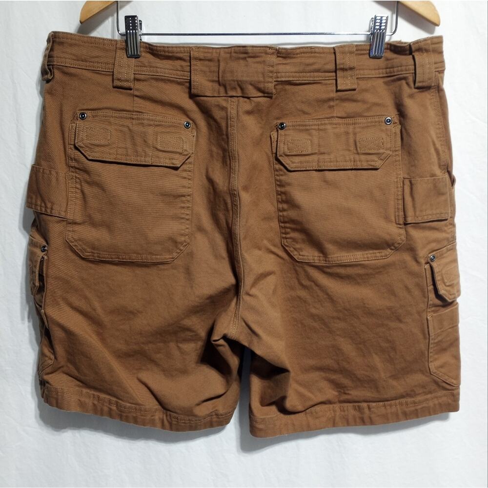 Duluth Trading Co Men's Flex Fire Hose Brown Cargo Shorts Size 42 Inseam 9" - Picture 2 of 7